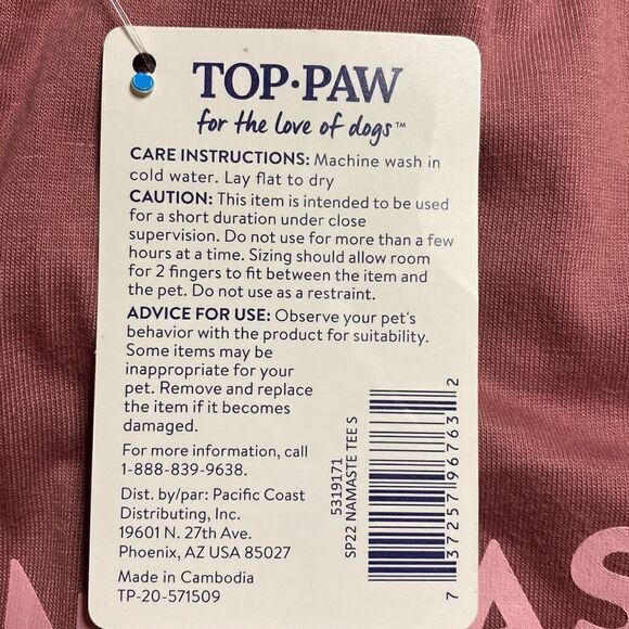 Namaste Dusty Rose Pink Dog Shirt NWT - Picture 6 of 8